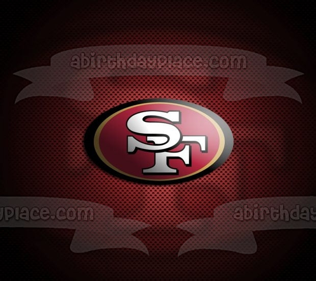 Imagen comestible para tarta de fútbol americano profesional de los San Francisco 49ers de la NFL ABPID04257 