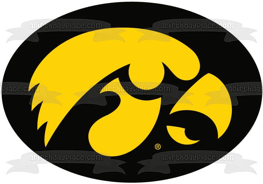 University of Iowa College Athletics Logo Edible Cake Topper Image ABPID04281