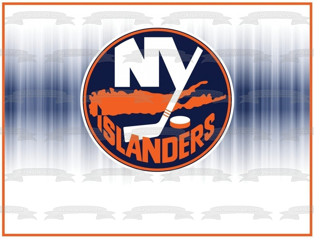 New York Islanders Professional Ice Hockey Edible Cake Topper Image ABPID04367