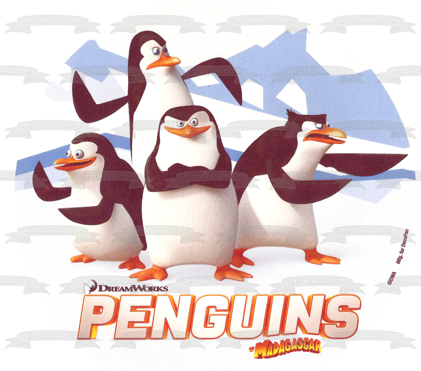 DreamWorks Penguins of Madagascar Edible Cake Topper Image ABPID04507