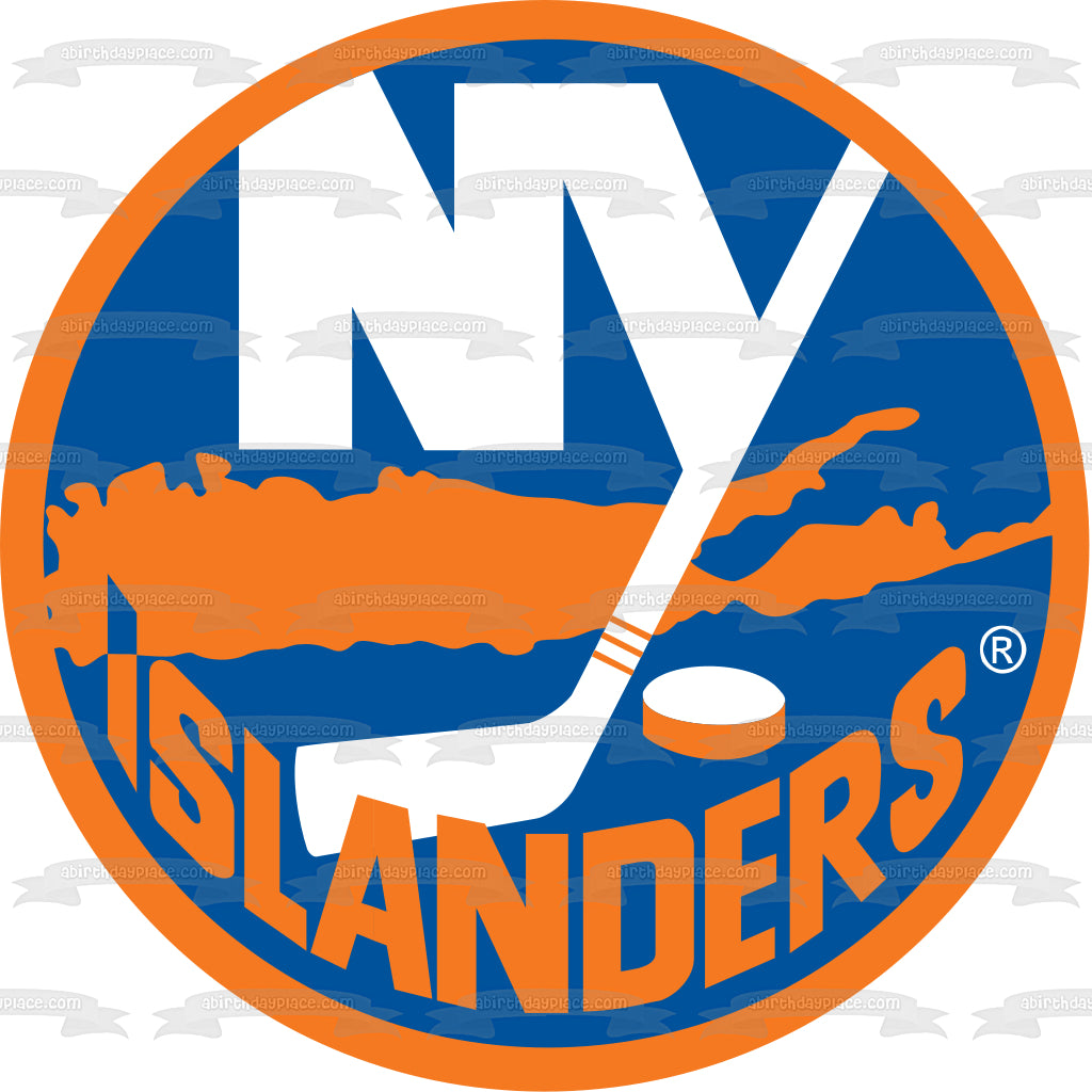 New York Islanders Professional Ice Hockey Team Logo Edible Cake Topper Image ABPID04538