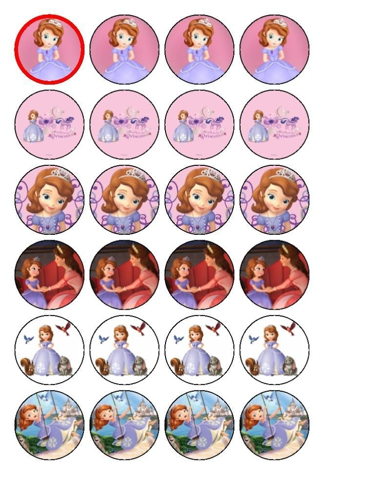 Sofia the First and Queen Miranda Edible Cupcake Topper Images ABPID04553