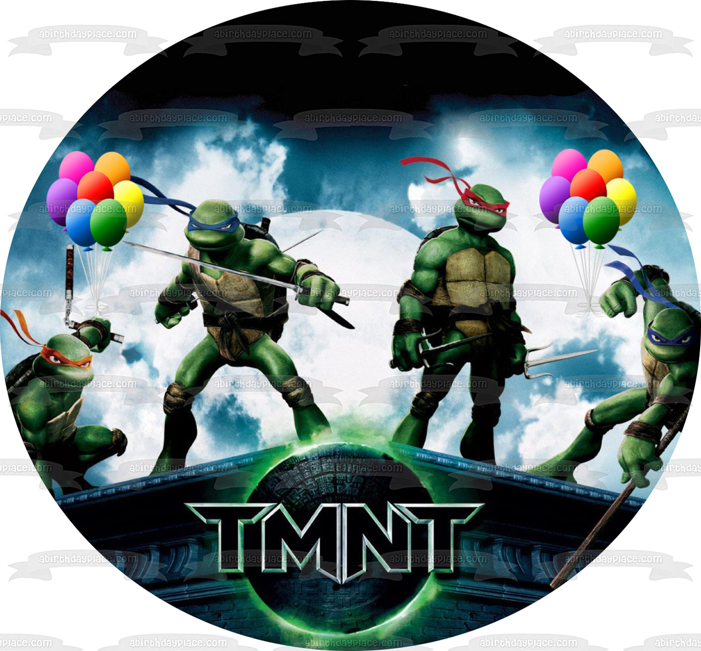 Teenage Mutant Ninja Turtles Tmnt Balloons Edible Cake Topper Image ABPID04574