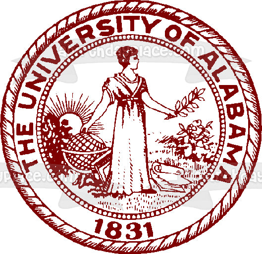 The University of Alabama 1831 Seal Edible Cake Topper Image ABPID04611