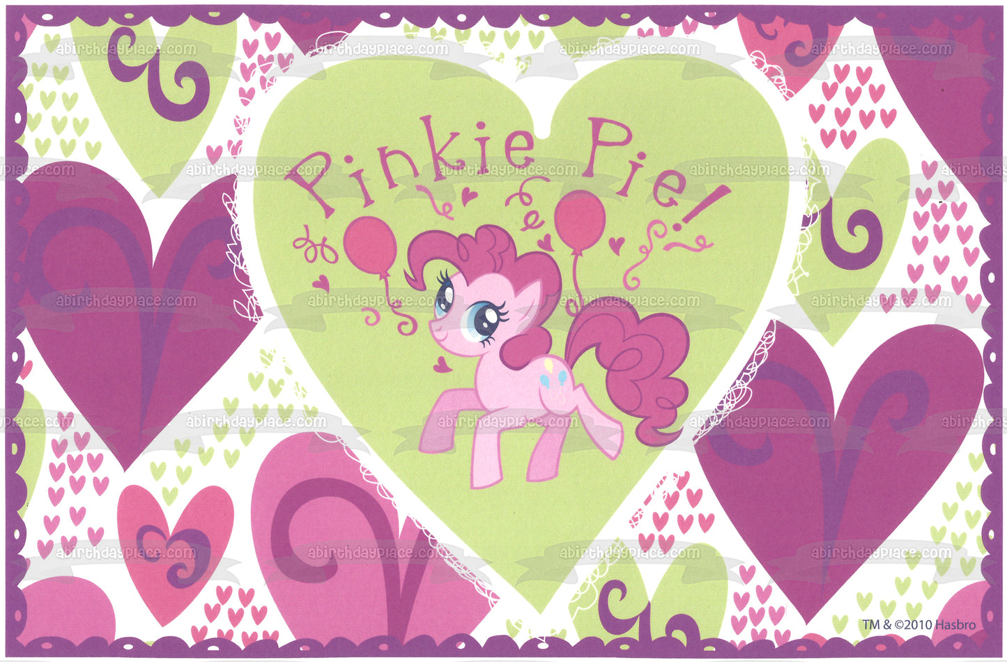 My Little Pony Pinkie Pie Edible Cake Topper Image ABPID04690