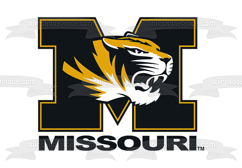 Missouri Tigers Athletics Sports Teams University of Missouri Logo Edible Cake Topper Image ABPID04713