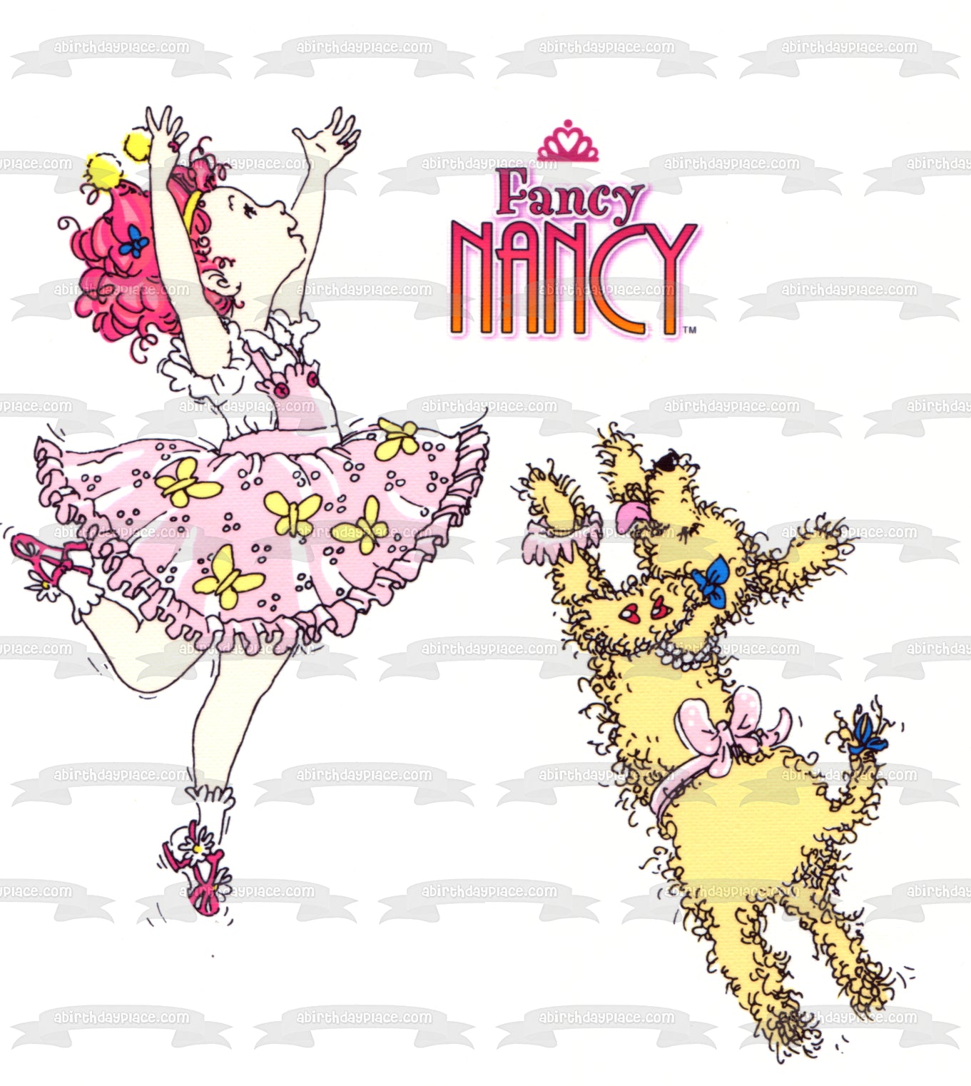 Fancy Nancy Clancy Frenchy 2005 Libro de imágenes para niños Jane O'Connor Robin Preiss Glasser Edible Cake Topper Imagen ABPID04783 