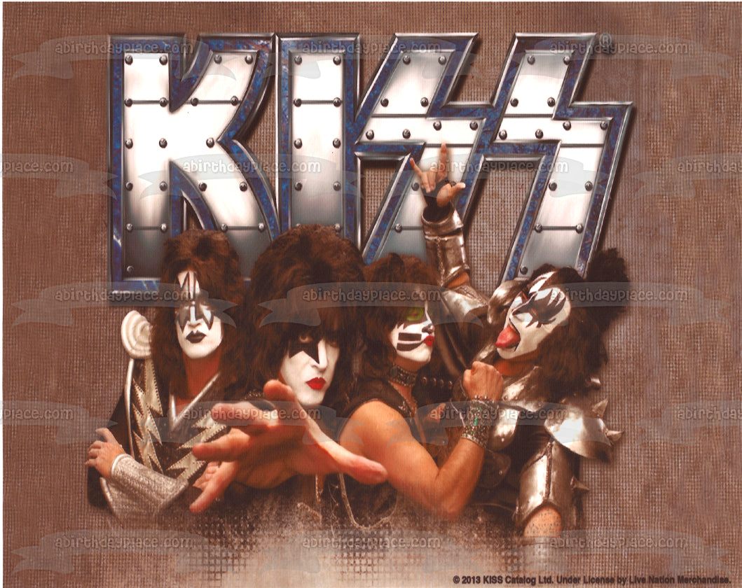 Imagen comestible para tarta con logotipo de Kiss American Rock Band ABPID04820 