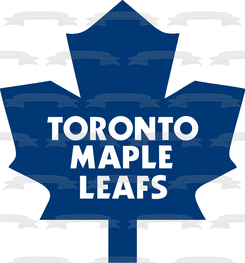 Toronto Maple Leafs Logo Equipo profesional de hockey sobre hielo Toronto Ontario Imagen comestible para tarta ABPID04871 