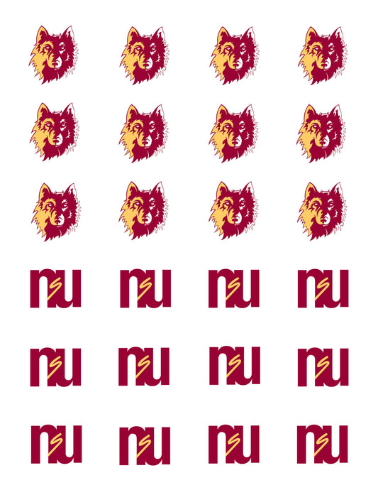 Northern State University Wolves Logo Edible Cupcake Topper Images ABPID04930