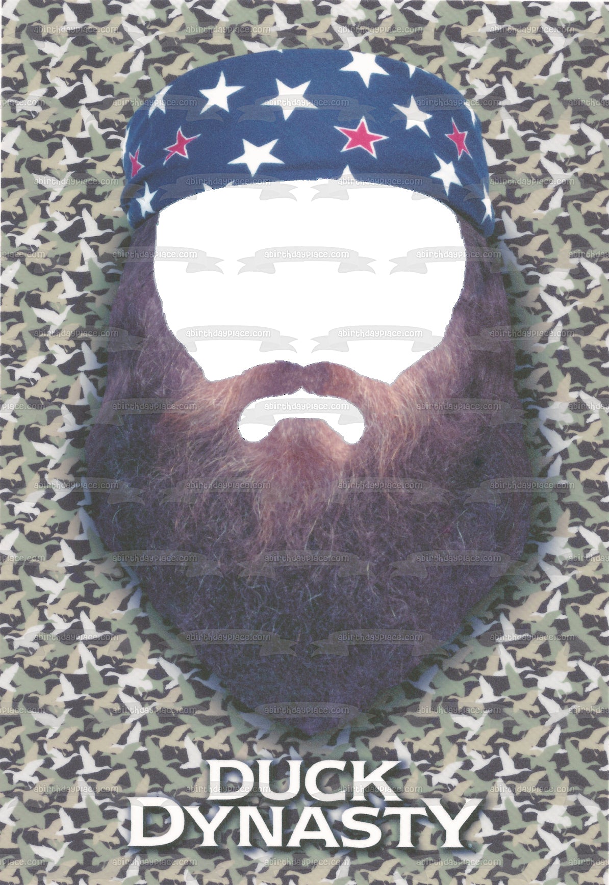 Marco de cara de Duck Dynasty Willie Jess Robertson, imagen personalizada, decoración comestible para tarta, marco de imagen ABPID04951 