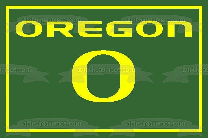 Oregon Ducks Universidad de Oregon Equipos Atléticos Logotipo alternativo Deportes universitarios NCAA Imagen comestible para tarta ABPID04967 