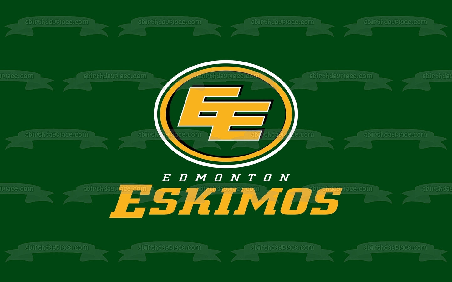 Imagen comestible para tarta con logotipo de Edmonton Eskimos de la liga canadiense de fútbol ABPID05013 