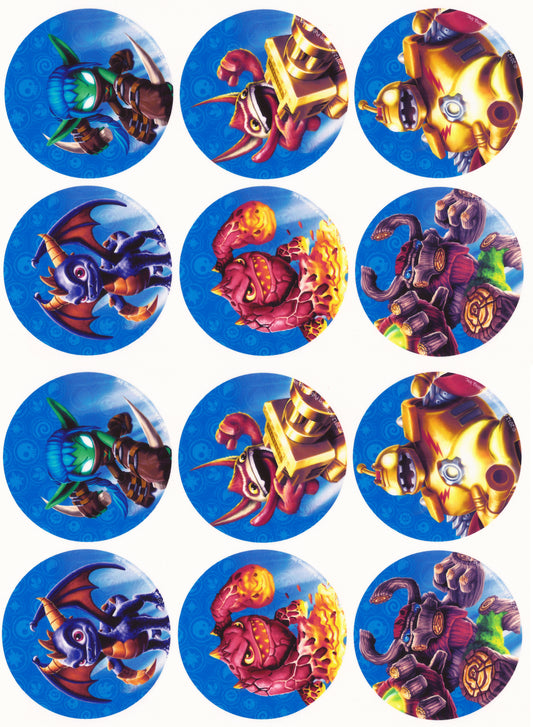 Skylanders Protagonists Stealth Elf Eruptor Edible Cupcake Topper Images ABPID05076