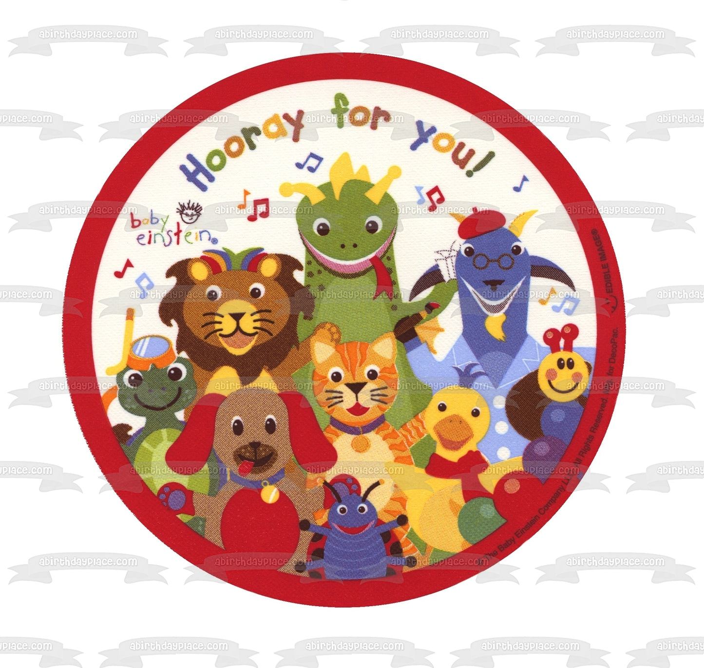 Baby Einstein Party Bard the Dragon and  Neptune the Turtle Edible Cake Topper Image ABPID05215