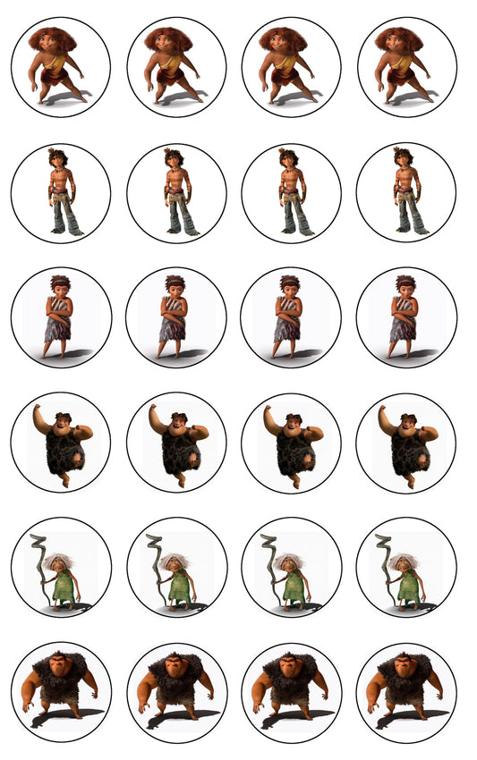 Disney Croods Eep Guy Grug Edible Cupcake Topper Images ABPID05218