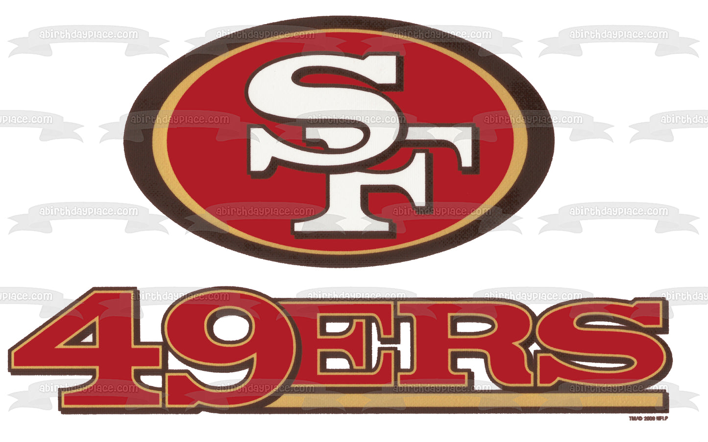 Imagen comestible para tarta con logotipo de los San Francisco 49ers de la NFL ABPID05230 