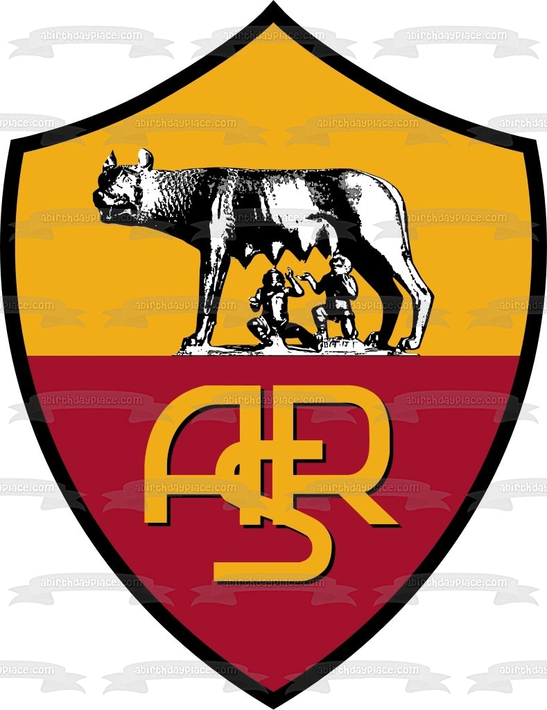 Imagen comestible para tarta con el logotipo del AS Roma, club de fútbol profesional, ABPID05434 