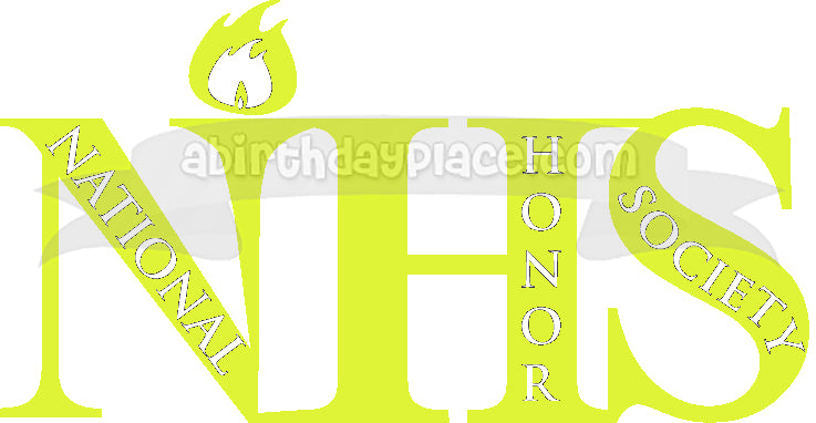 National Honor Society Nhs Logo Yellow Edible Cake Topper Image ABPID05549