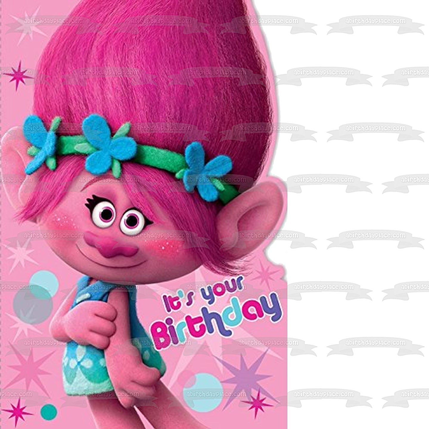 Trolls Princess Poppy Happy Birthday Edible Cake Topper Image ABPID055 ...