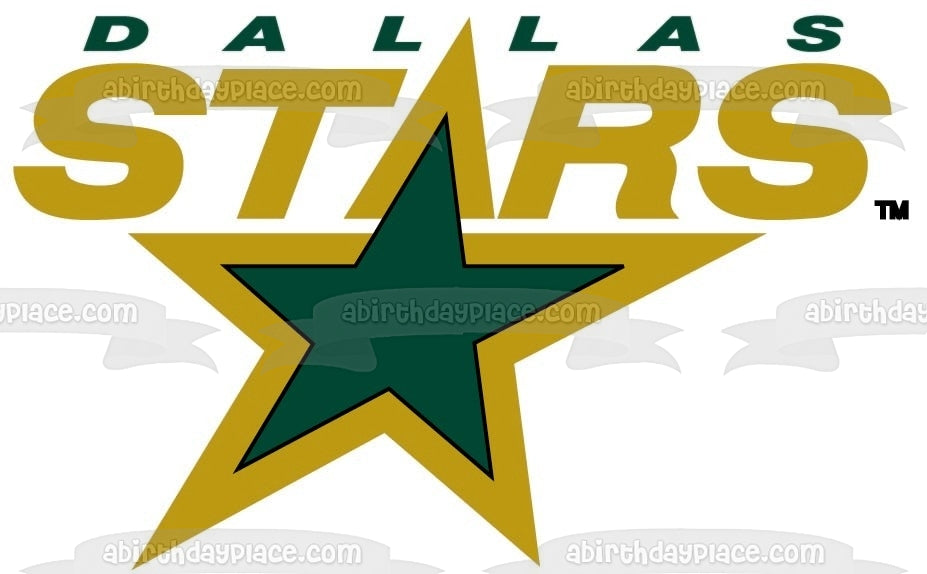 Dallas Stars Logo NHL Edible Cake Topper Image ABPID05646