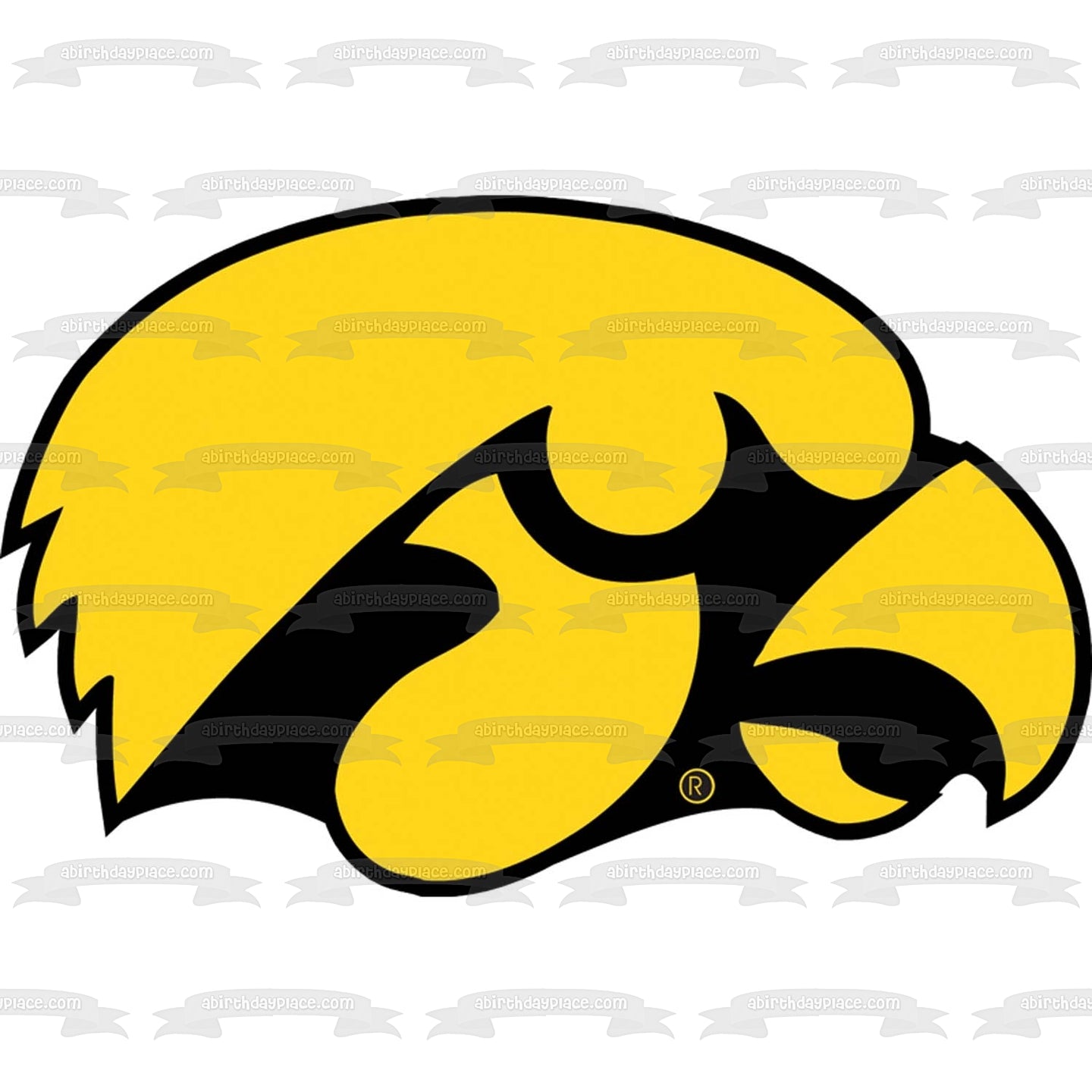 Imagen comestible para tarta con logotipo de Iowa Hawkeyes, baloncesto universitario, ABPID05684 