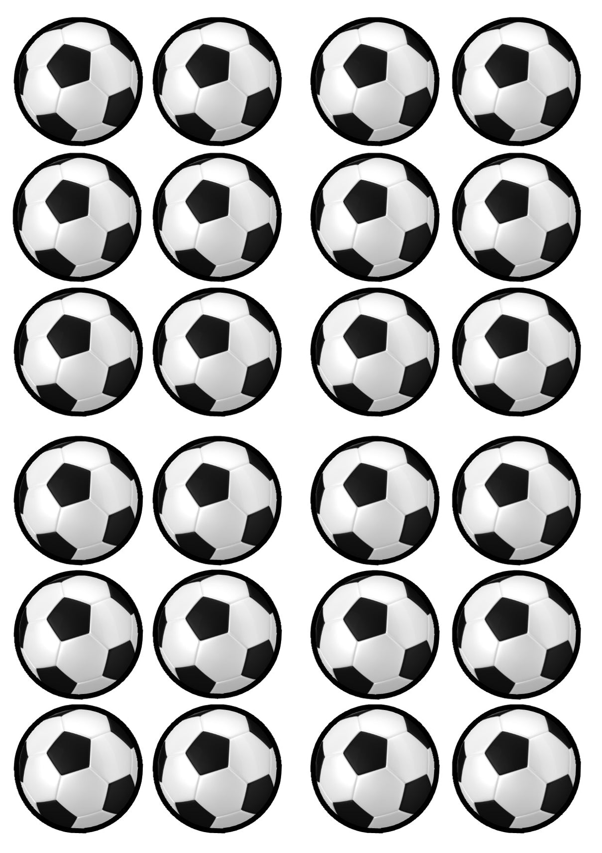 Soccer Balls Sports Edible Cupcake Topper Images ABPID05815