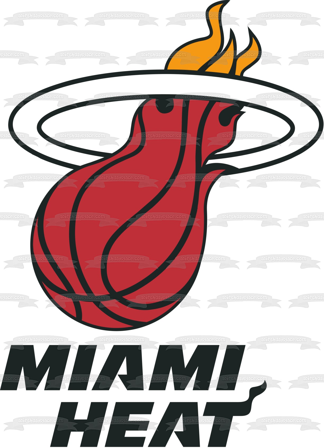 Miami Heat Logo NBA Edible Cake Topper Image ABPID05877