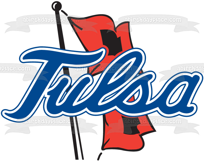 Imagen comestible para tarta de baloncesto con logotipo de Tulsa Golden Hurricane ABPID05917 