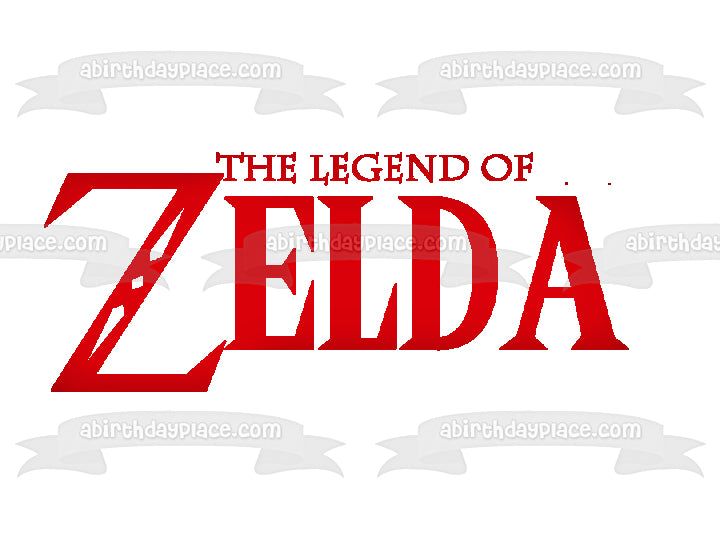 The Legend of Zelda Red Logo Edible Cake Topper Image ABPID06063