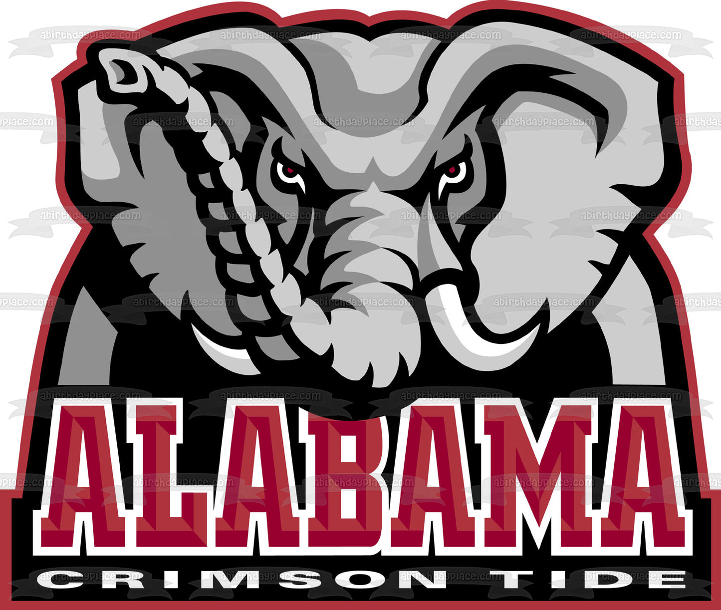 University of Alabama Crimson Tide Logo College Sports Elephant Edible Cake Topper Image ABPID06089