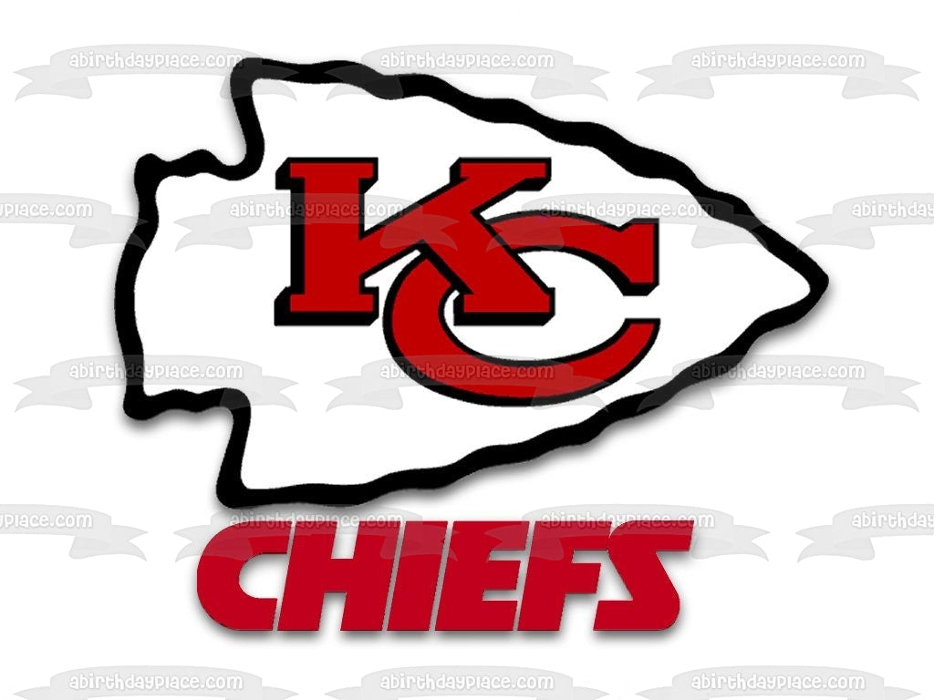 Kansas City Chiefs Logo NFL Edible Cake Topper Image ABPID06153