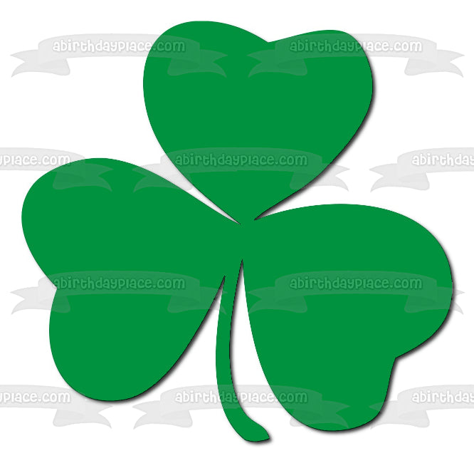 Shamrock Lucky St. Patricks Day Edible Cake Topper Image ABPID06218