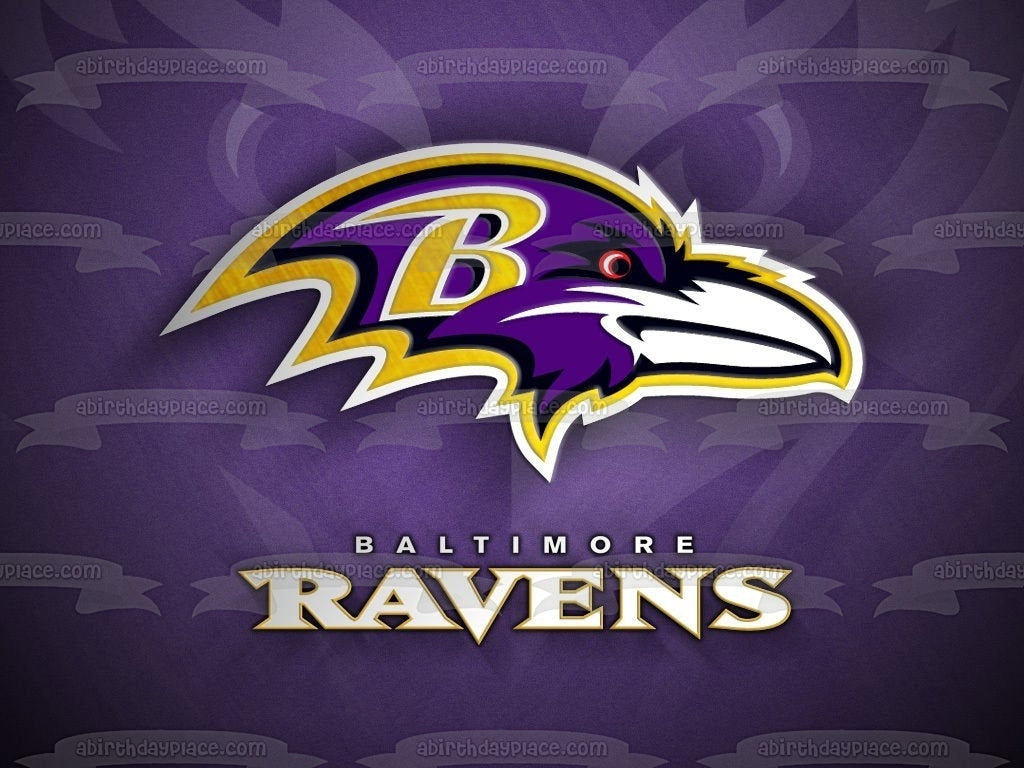 Imagen comestible para tarta con logotipo de los Baltimore Ravens de la NFL ABPID06240 