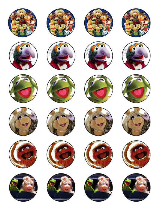 Muppets Kermit Miss Piggy Gonzo Animal Fozzy Edible Cupcake Topper Images ABPID06248