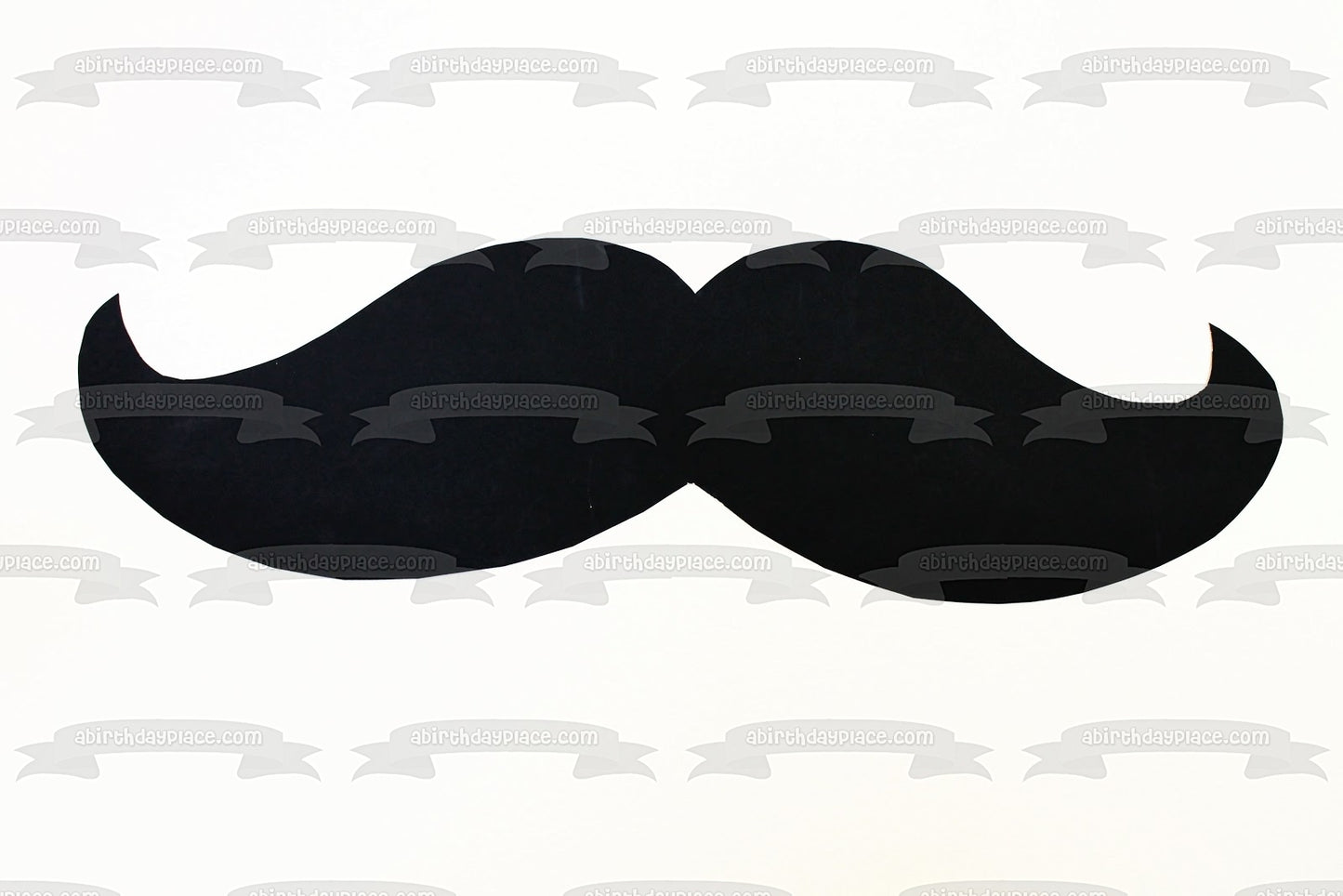 Black Mustache Edible Cake Topper Image ABPID06348