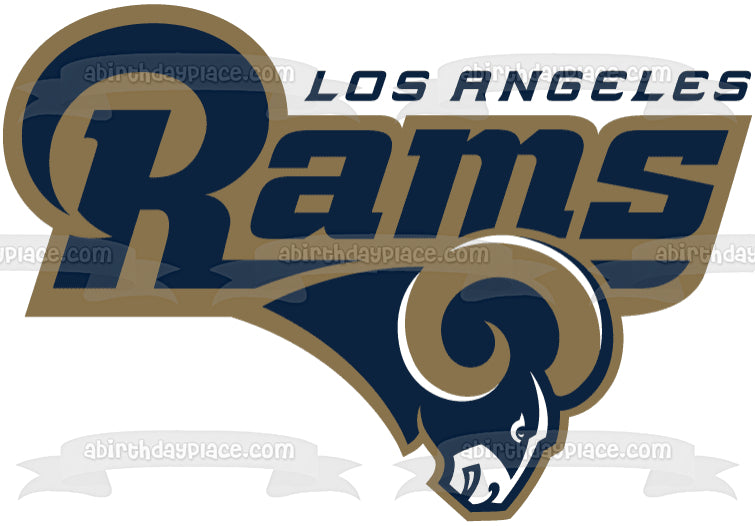 Imagen comestible para tarta comestible con logotipo de Los Angeles Rams de la NFL, fútbol americano profesional, ABPID06429 