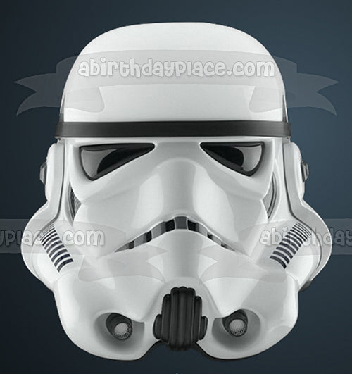 Star Wars Storm Trooper Casco Fondo Gris Imagen comestible para decoración de tarta ABPID06445 