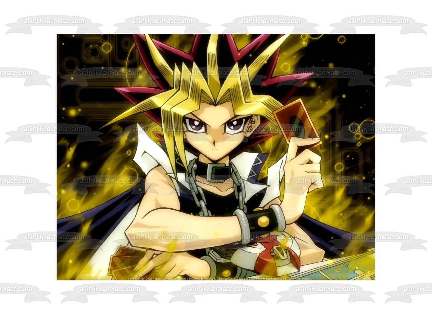 Yu-Gi-Oh Yugi Mutou In Domino City Edible Cake Topper Image ABPID06446