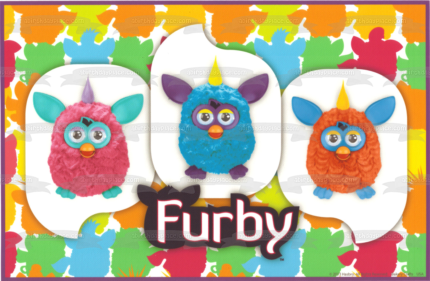 Furby Robot Toy Tiger Electronics - Decoración comestible para tartas, imagen ABPID06465 