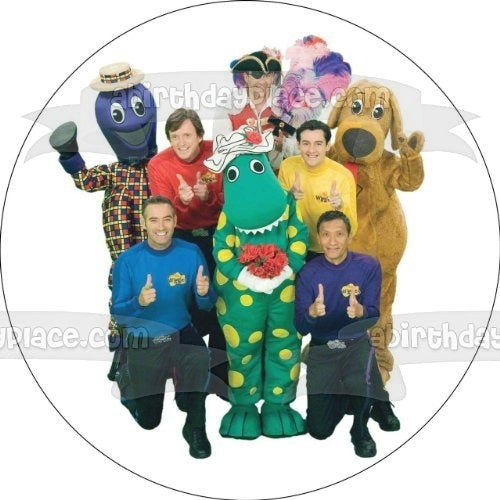 The Wiggles Greg Anthony Murray Jeff Dorothy the Dinosaur and Captain Featherswood Edible Cake Topper Image ABPID06482