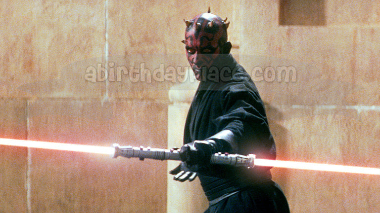 Star Wars Solo Darth Maul with a Double Lightsaber Edible Cake Topper Image ABPID06538