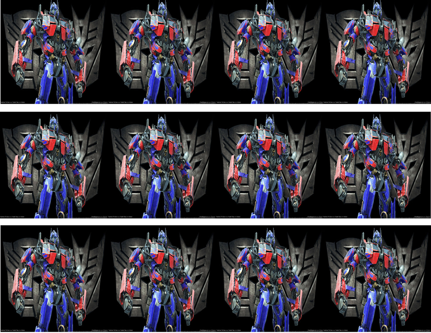 Transformers Optimus Prime con fondo negro Tiras de imágenes comestibles para decoración de tartas ABPID06664