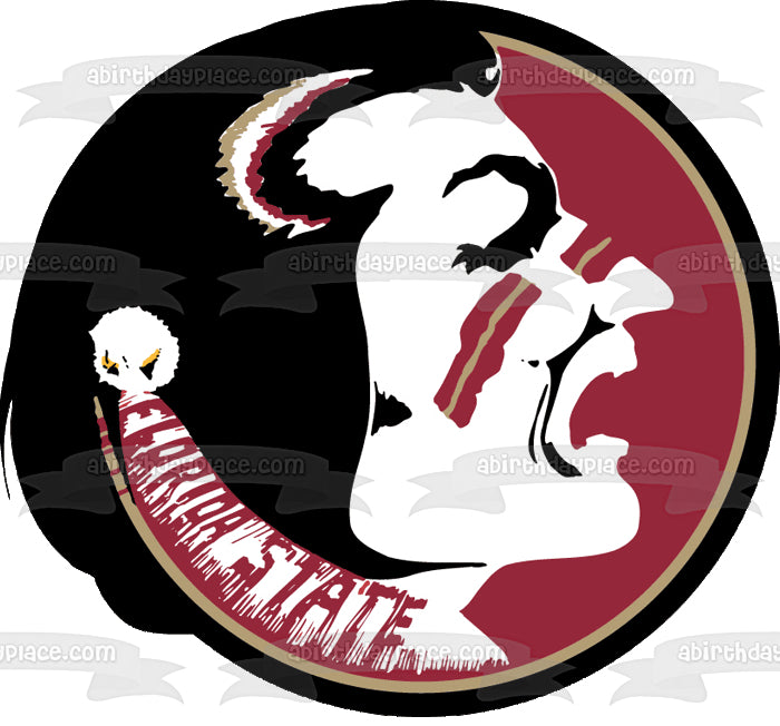 Imagen comestible para tarta con logotipo de Florida State Seminoles, fútbol nativo americano, ABPID06675 