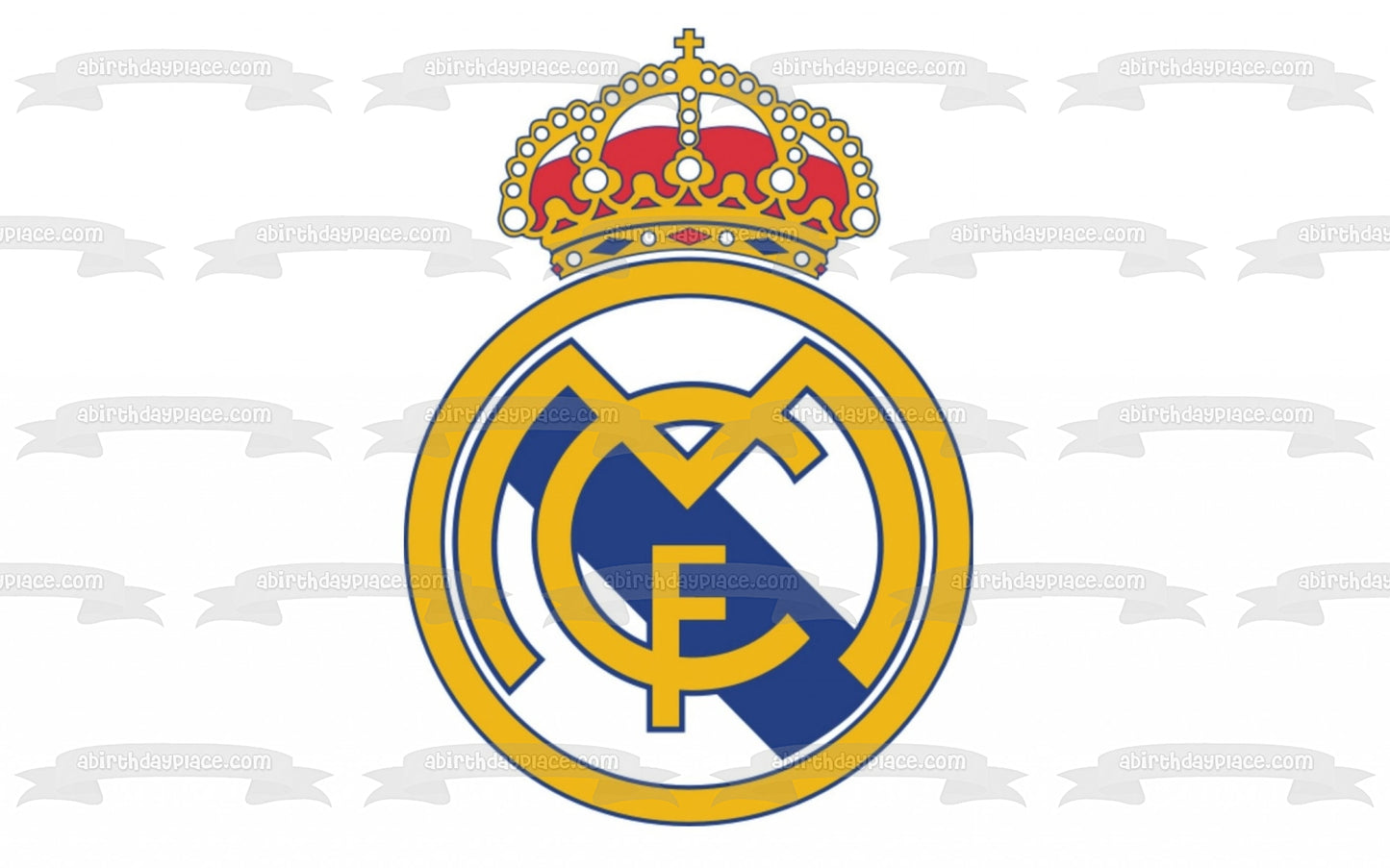 Imagen comestible para tarta con logotipo del Real Madrid CF Club De Futbol de fútbol español ABPID06694 