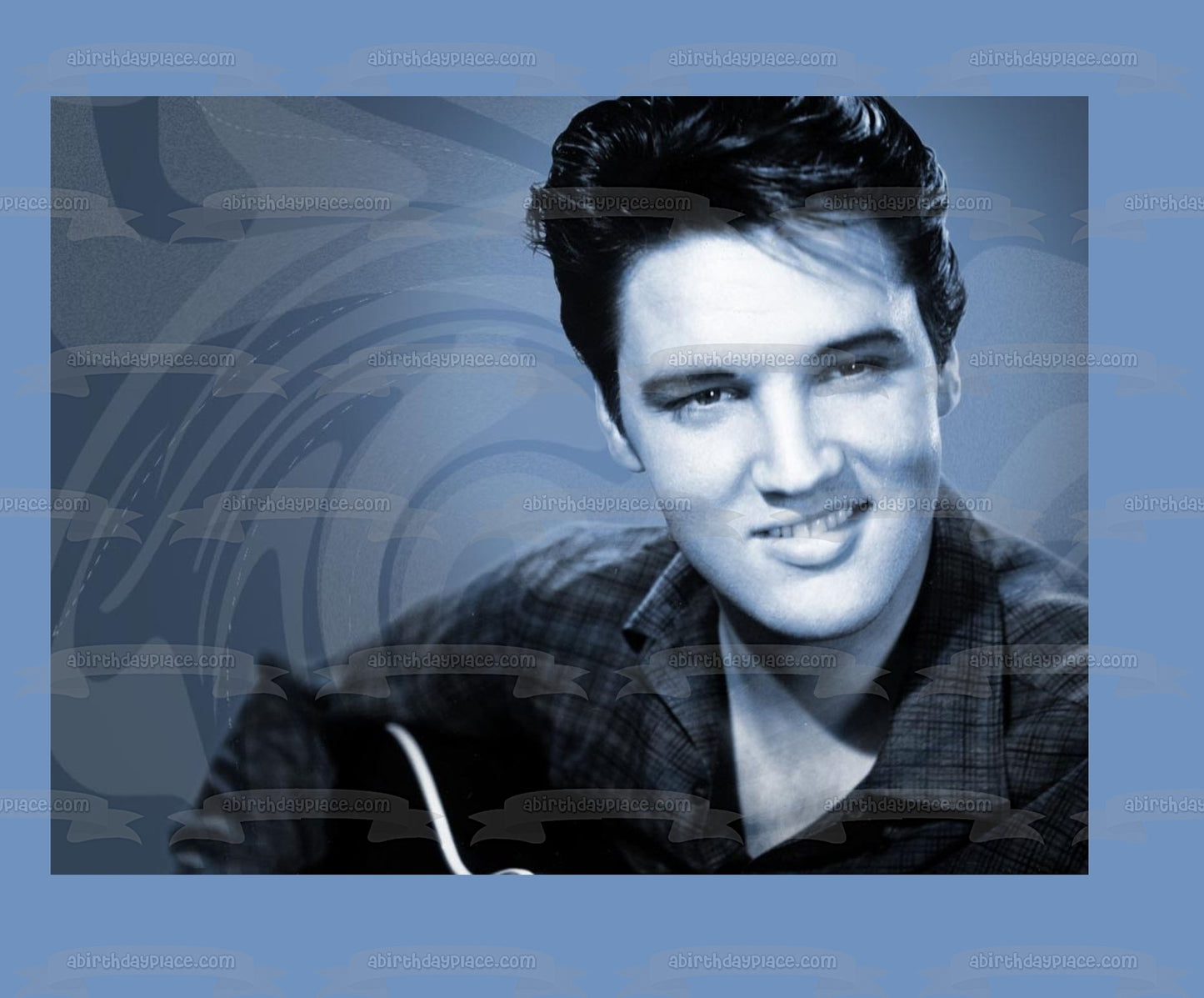 Elvis Presley el Rey Imagen comestible para tarta en blanco y negro ABPID06707 