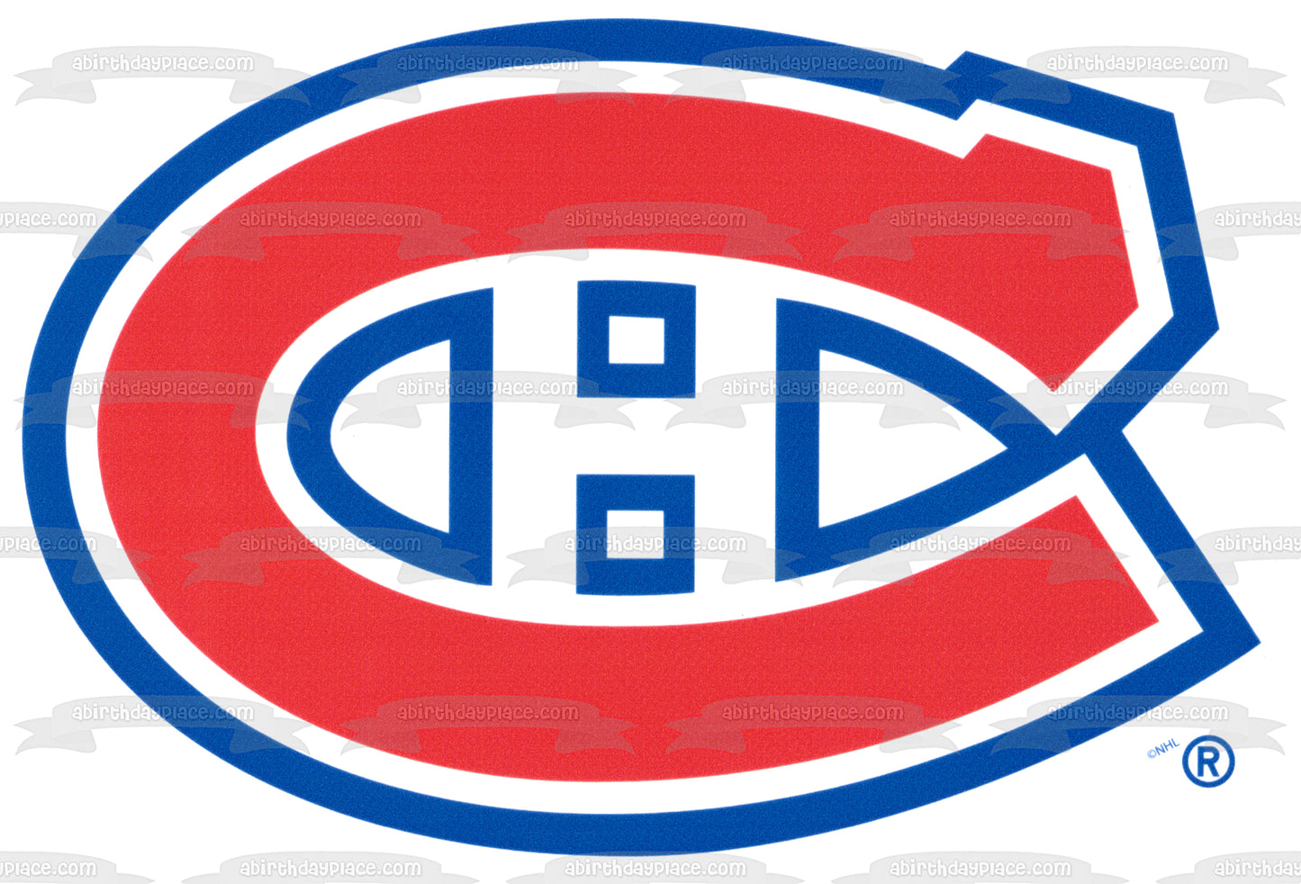 Montreal Canadiens 1917-1918 Logo Club De Hockey Canadien Imagen comestible para decoración de tarta ABPID06716 