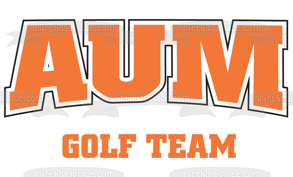 Aum Auburn University at Montogmery Golf Team Logo Edible Cake Topper Image ABPID06772