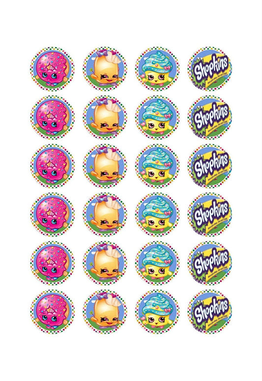 Shopkins D'Lish Donut Cupcake Queen Twinky Winks Edible Cupcake Topper Images ABPID06777