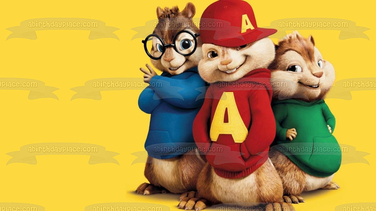 Alvin and the Chipmunks Simon and Theodore Edible Cake Topper Image ABPID06800